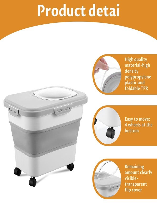 wutfuooo Cat Litter Storage Bin Container with Airtight Lids, Portable Cat Litter Storage Container with Wheels, Kitchen Cereal Rice Leakproof Sealable - Image 3